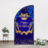 Lofaris Classic Crown Scepter Tassel Birthday Half Moon Arch Backdrop